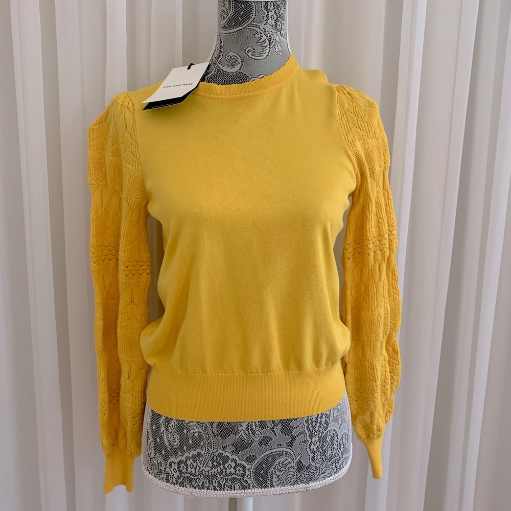 vibrant yellow sweater